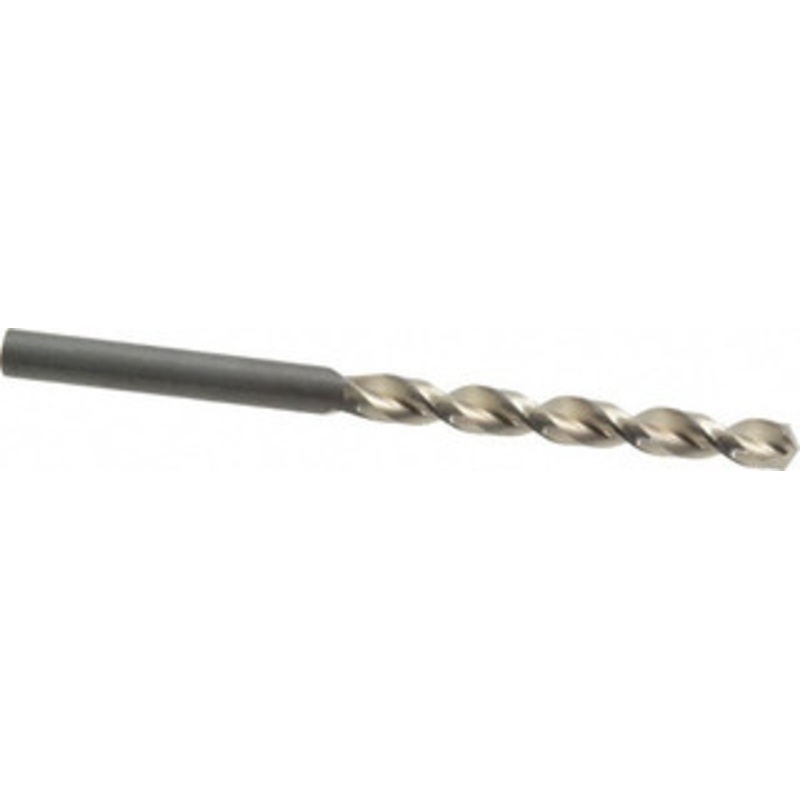 Guhring #5 130 High Speed Steel Jobber Drill Bright Finish, Right Hand Cut, Parabolic Flute, Straight Shank, 3-3/8 OAL, Standard Point 9005490052200 – 85743052