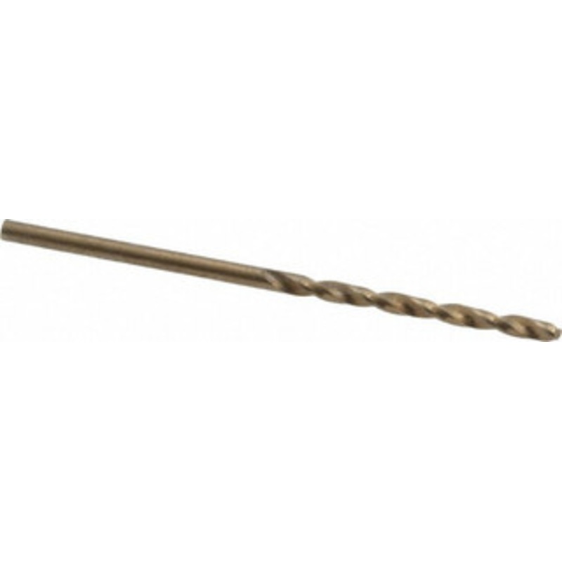 Hertel #47 135 Cobalt Jobber Drill Oxide/Gold Finish, Right Hand Cut, Spiral Flute, Straight Shank, 2 OAL, Split Point 04138947 – 04138947
