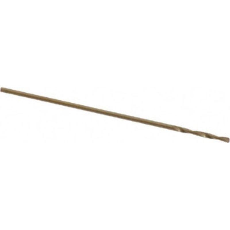 Precision Twist Drill #76 135 Cobalt Jobber Drill Oxide/Gold Finish, Right Hand Cut, Spiral Flute, Straight Shank, 7/8 OAL, Split Point 018376 – 78520145