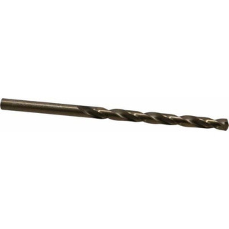 Hertel #18 135 Cobalt Jobber Drill Oxide/Gold Finish, Right Hand Cut, Spiral Flute, Straight Shank, 3-1/4 OAL, Split Point 04138657 – 04138657