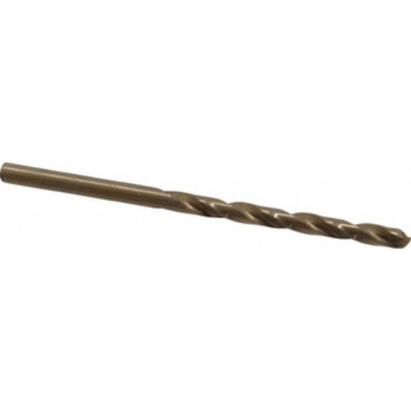 Hertel #25 135 Cobalt Jobber Drill Oxide/Gold Finish, Right Hand Cut, Spiral Flute, Straight Shank, 3 OAL, Split Point 04138723 – 04138723