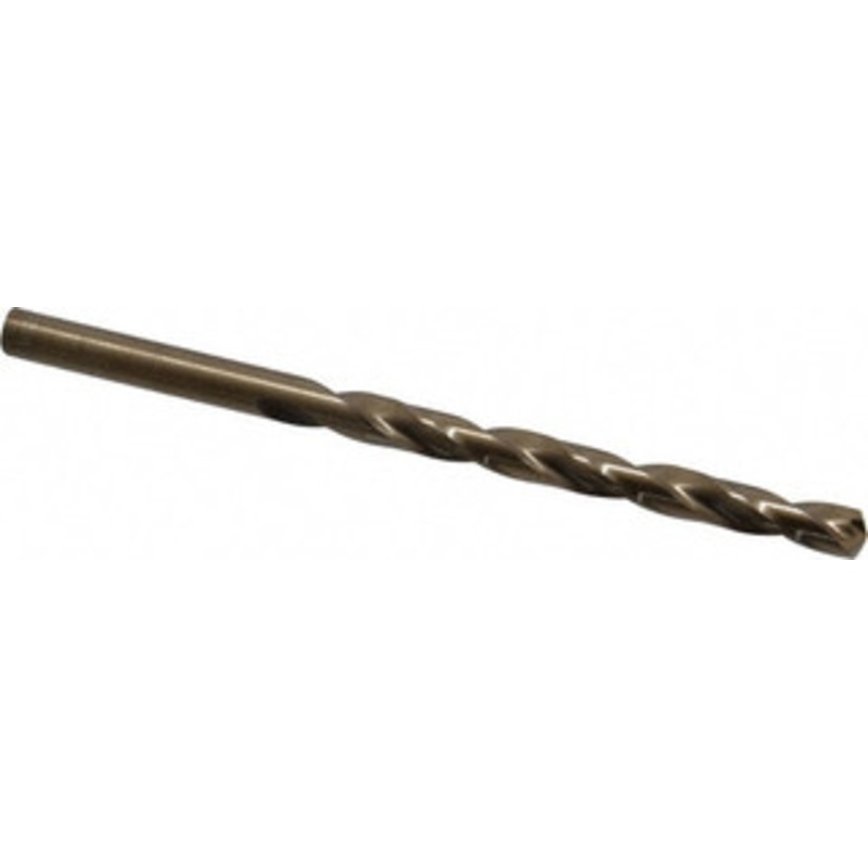 Hertel #3 135 Cobalt Jobber Drill Oxide/Gold Finish, Right Hand Cut, Spiral Flute, Straight Shank, 3-3/4 OAL, Split Point 04138509 – 04138509