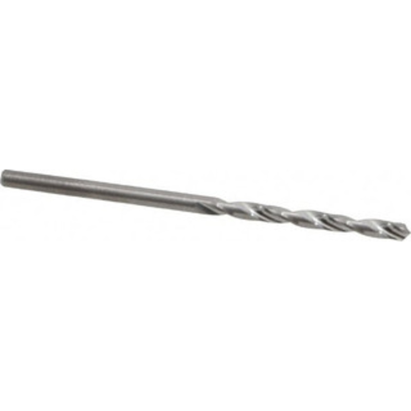 Hertel #45 118 Solid Carbide Jobber Drill Bright Finish, Right Hand Cut, Spiral Flute, Straight Shank, 1-3/4 OAL, Standard Point 79891925 – 79891925