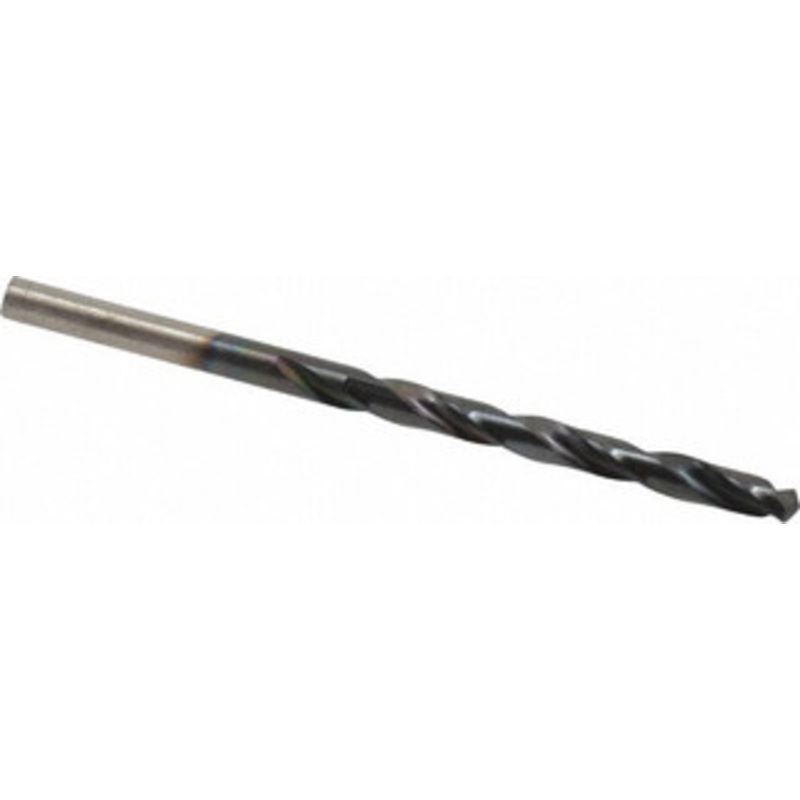 Hertel #8 135 High Speed Steel Jobber Drill TiAlN Finish, Right Hand Cut, Spiral Flute, Straight Shank, 3-5/8 OAL, Split Point 66692948 – 66692948