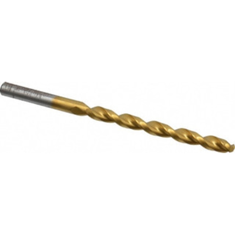 Cleveland Twist Drill #1 135 Cobalt Jobber Drill TiN Finish, Right Hand Cut, Parabolic Flute, Straight Shank, 3-7/8 OAL, Split Point C16612 – 02146587