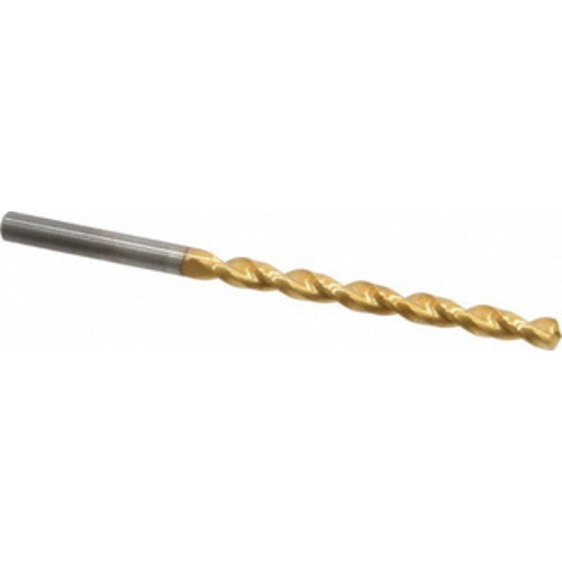 Guhring #11 130 Solid Carbide Jobber Drill TiN Finish, Right Hand Cut, Parabolic Flute, Straight Shank, 88.9mm OAL, Standard Point 9026020048500 – 85979110