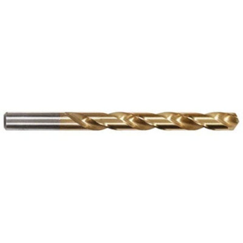 Hertel #46 135 High Speed Steel Jobber Drill TiN Finish, Right Hand Cut, Spiral Flute, Straight Shank, 2-1/8 OAL, Split Point 66694456 – 66694456