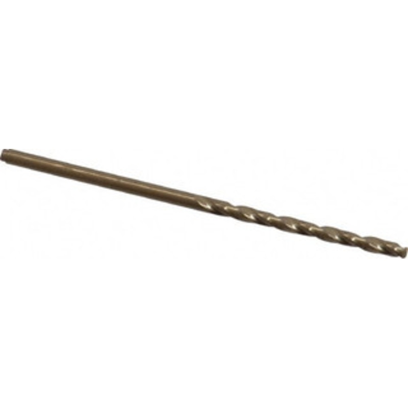 Precision Twist Drill #48 135 Cobalt Jobber Drill Oxide/Gold Finish, Right Hand Cut, Spiral Flute, Straight Shank, 2 OAL, Split Point 018348 – 78519865