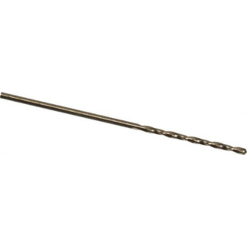 Precision Twist Drill #56 135 Cobalt Jobber Drill Oxide/Gold Finish, Right Hand Cut, Spiral Flute, Straight Shank, 1-3/4 OAL, Split Point 018356 – 78519949