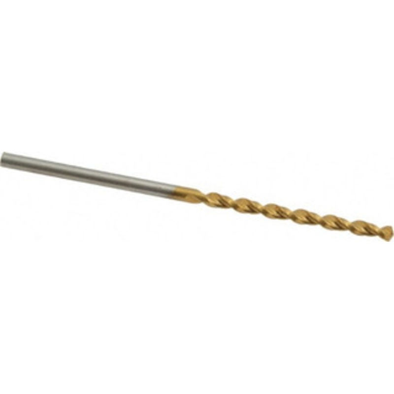 Cleveland Twist Drill #46 135 Cobalt Jobber Drill TiN Finish, Right Hand Cut, Parabolic Flute, Straight Shank, 2-1/8 OAL, Split Point C16659 – 02147031