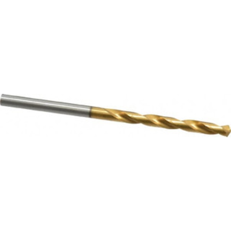 Guhring #22 130 High Speed Steel Jobber Drill TiN Finish, Right Hand Cut, Parabolic Flute, Straight Shank, 2-15/16 OAL, Standard Point 9006520039900 – 85751220
