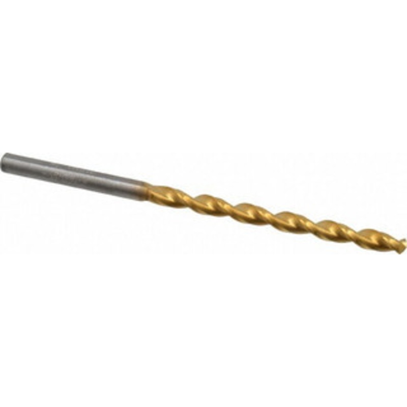 Guhring #23 130 Solid Carbide Jobber Drill TiN Finish, Right Hand Cut, Parabolic Flute, Straight Shank, 3-1/8 OAL, Standard Point 9026020039100 – 85979235