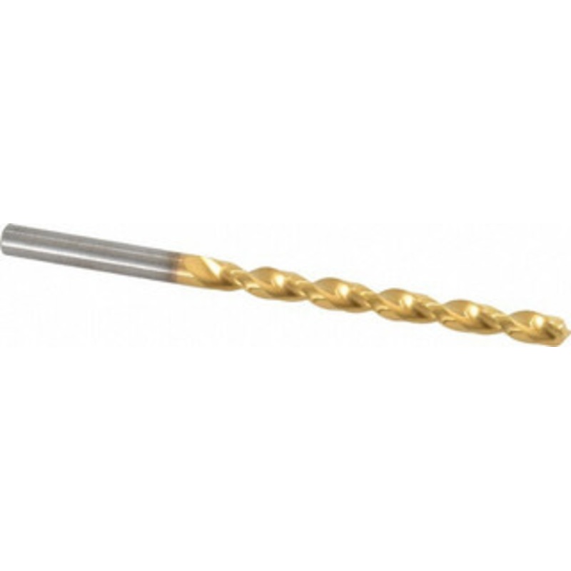 Guhring #3 130 Solid Carbide Jobber Drill TiN Finish, Right Hand Cut, Parabolic Flute, Straight Shank, 95.25mm OAL, Standard Point 9026020054100 – 85979037
