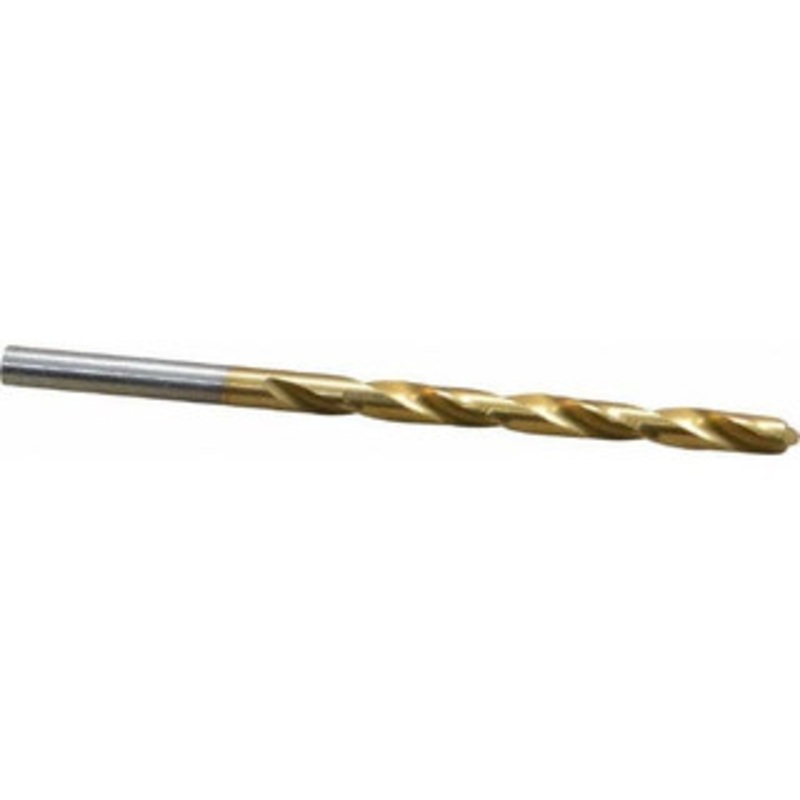 Hertel #15 118 High Speed Steel Jobber Drill TiN Finish, Right Hand Cut, Spiral Flute, Straight Shank, 3-3/8 OAL, Standard Point 85707370 – 85707370