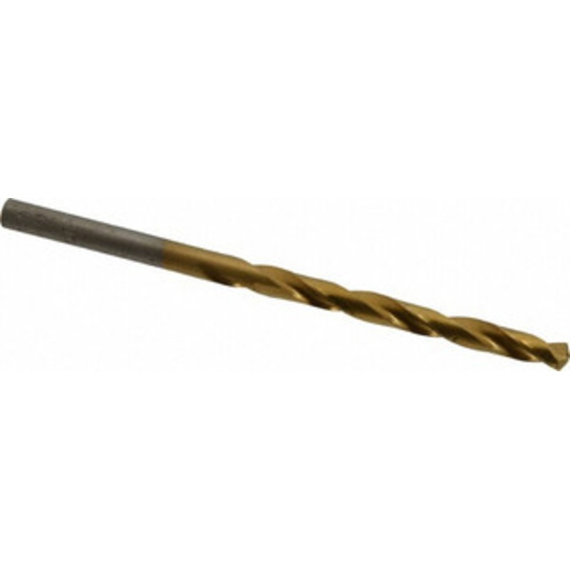 Hertel #15 135 High Speed Steel Jobber Drill TiN Finish, Right Hand Cut, Spiral Flute, Straight Shank, 3-3/8 OAL, Split Point 66694142 – 66694142