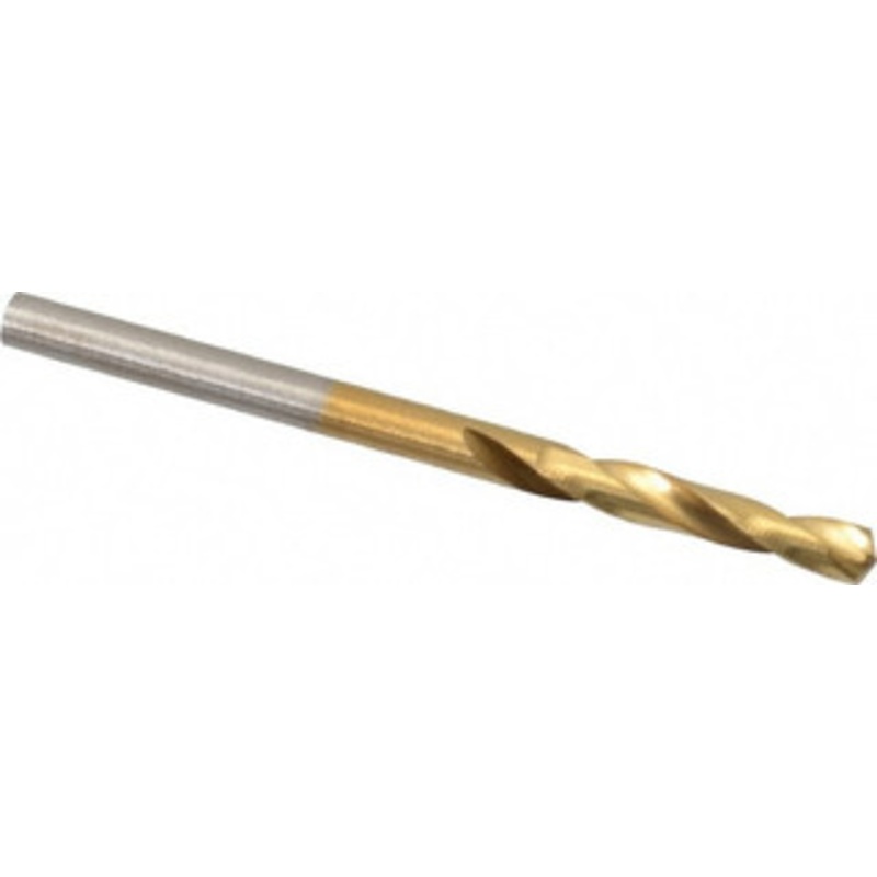 Hertel #31 135 High Speed Steel Jobber Drill TiN Finish, Right Hand Cut, Spiral Flute, Straight Shank, 2-3/4 OAL, Split Point 66694308 – 66694308
