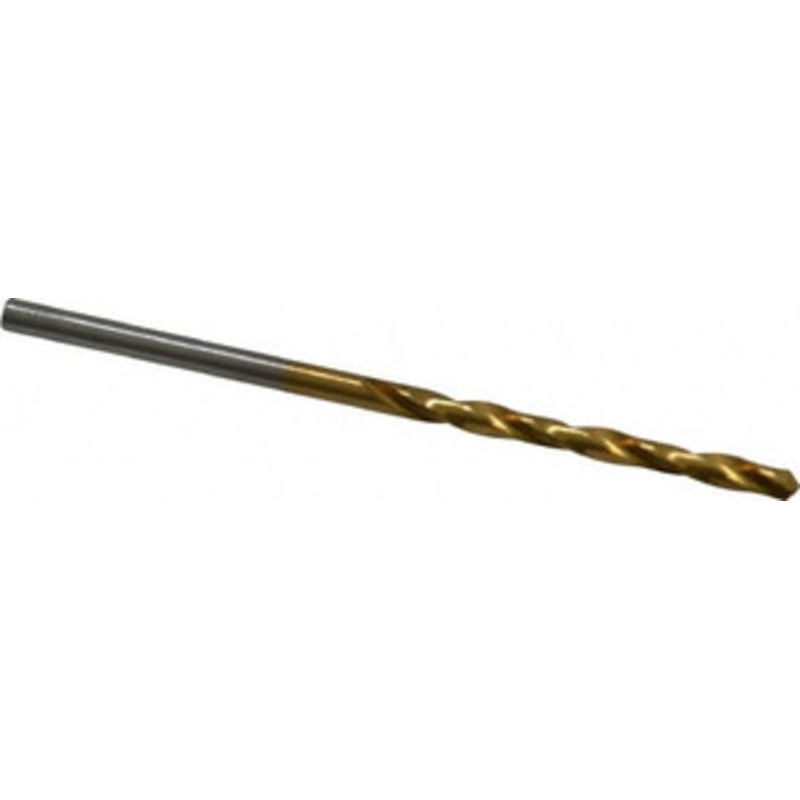Hertel #35 118 High Speed Steel Jobber Drill TiN Finish, Right Hand Cut, Spiral Flute, Straight Shank, 2-5/8 OAL, Standard Point 85707586 – 85707586