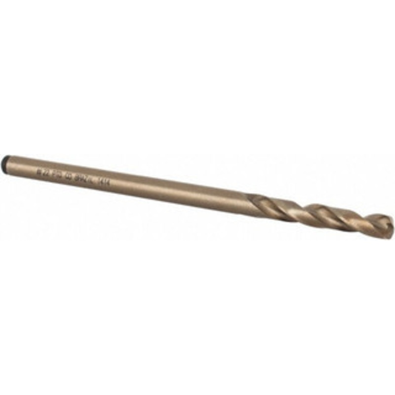 Precision Twist Drill #22 135 Cobalt Jobber Drill Oxide/Gold Finish, Right Hand Cut, Spiral Flute, Straight Shank, 3-1/8 OAL, Split Point 058822 – 78569589