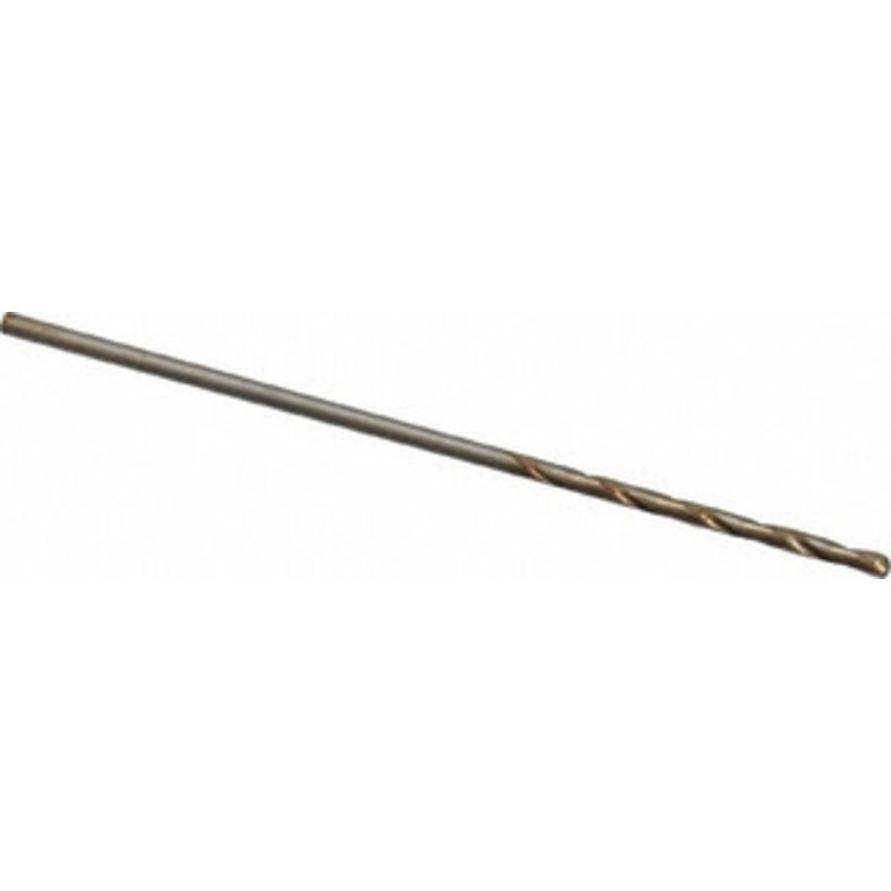 Cleveland Twist Drill #57 135 Cobalt Jobber Drill Oxide/Gold Finish, Right Hand Cut, Spiral Flute, Straight Shank, 1-3/4 OAL, Standard Point C70190 – 74331554