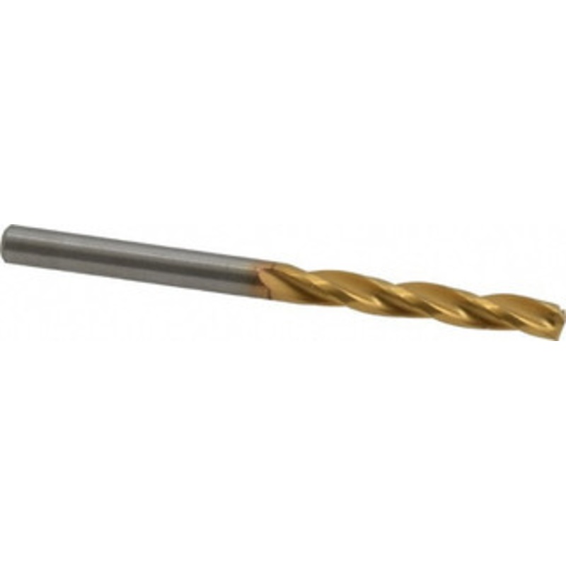 Guhring #25 150 Solid Carbide Jobber Drill TiN Finish, Right Hand Cut, Spiral Flute, Straight Shank, 2.165 OAL, Standard Point 9006090038000 – 85805257
