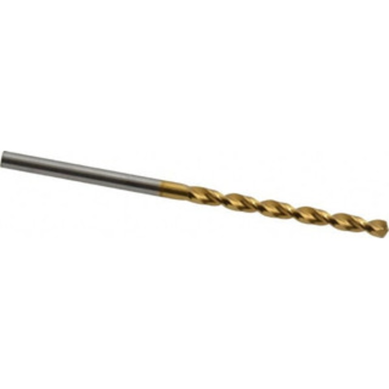 Guhring #36 130 High Speed Steel Jobber Drill TiN Finish, Right Hand Cut, Parabolic Flute, Straight Shank, 2-13/32 OAL, Standard Point 9006520027100 – 85751360