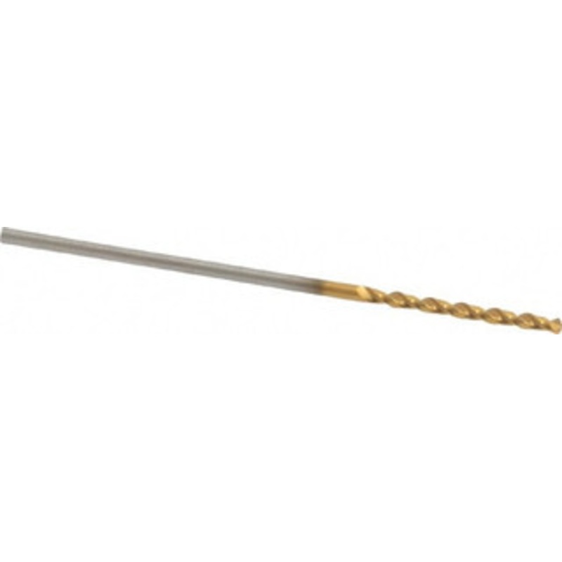 Guhring #60 130 High Speed Steel Jobber Drill TiN Finish, Right Hand Cut, Parabolic Flute, Straight Shank, 34mm OAL, Standard Point 9006520010200 – 85751600