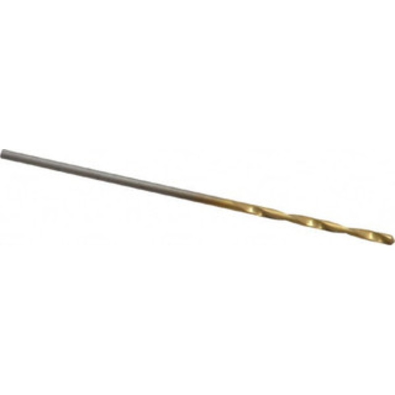 Hertel #57 118 High Speed Steel Jobber Drill TiN Finish, Right Hand Cut, Spiral Flute, Straight Shank, 1-3/4 OAL, Standard Point 84578798 – 84578798