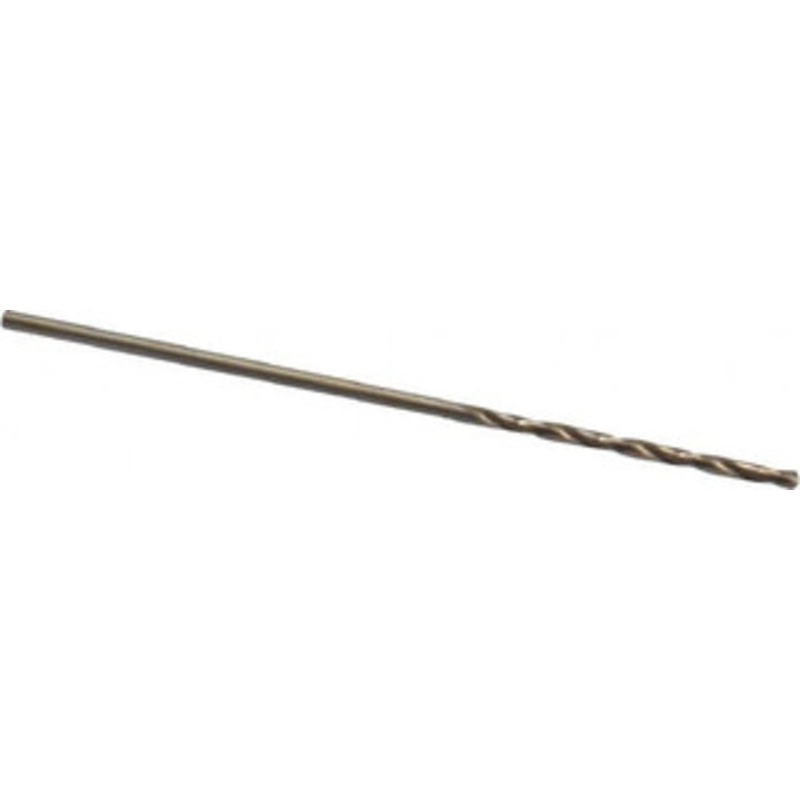 Cleveland Twist Drill #62 135 Cobalt Jobber Drill Oxide/Gold Finish, Right Hand Cut, Spiral Flute, Straight Shank, 1-1/2 OAL, Standard Point C70195 – 74331604