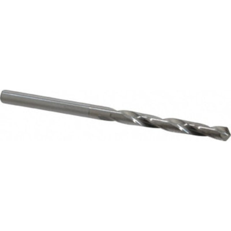 Hertel #27 118 Solid Carbide Jobber Drill Bright Finish, Right Hand Cut, Spiral Flute, Straight Shank, 2-1/2 OAL, Standard Point 79892154 – 79892154