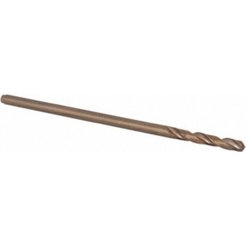 Precision Twist Drill #42 135 Cobalt Jobber Drill Oxide/Gold Finish, Right Hand Cut, Spiral Flute, Straight Shank, 2-1/4 OAL, Split Point 058842 – 78569787