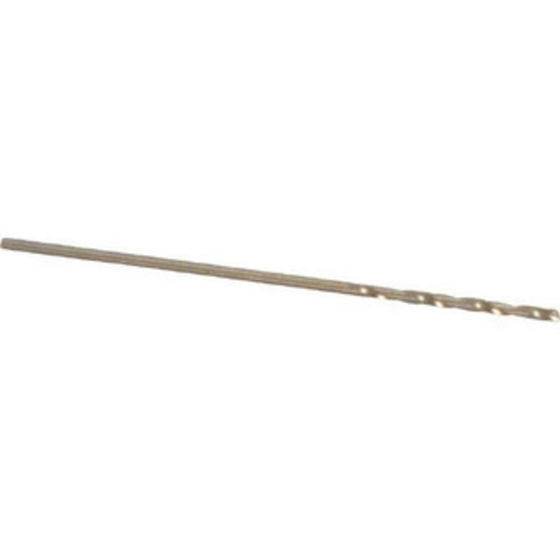 Precision Twist Drill #66 135 Cobalt Jobber Drill Oxide/Gold Finish, Right Hand Cut, Spiral Flute, Straight Shank, 1-3/8 OAL, Split Point 018366 – 78520046