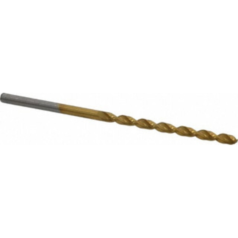 Cleveland Twist Drill #33 135 Cobalt Jobber Drill TiN Finish, Right Hand Cut, Parabolic Flute, Straight Shank, 2-5/8 OAL, Split Point C16645 – 02146900