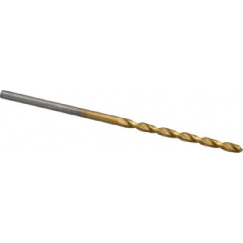 Cleveland Twist Drill #49 135 Cobalt Jobber Drill TiN Finish, Right Hand Cut, Parabolic Flute, Straight Shank, 2 OAL, Split Point C16663 – 02147064