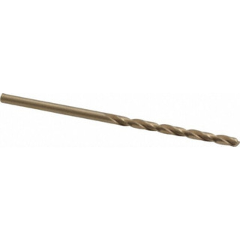 Hertel #41 135 Cobalt Jobber Drill Oxide/Gold Finish, Right Hand Cut, Spiral Flute, Straight Shank, 2-3/8 OAL, Split Point 04138889 – 04138889