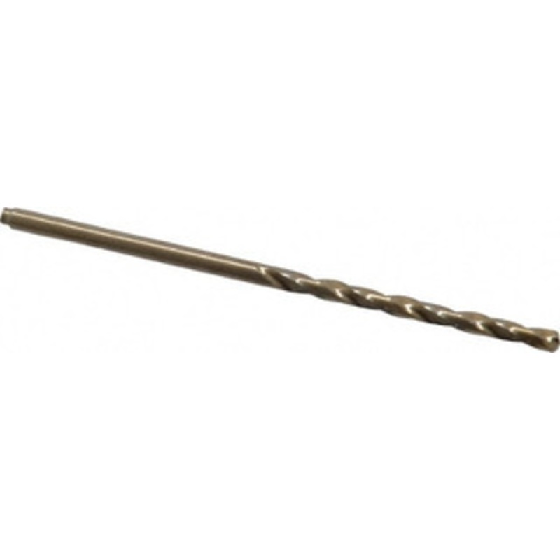 Hertel #43 135 Cobalt Jobber Drill Oxide/Gold Finish, Right Hand Cut, Spiral Flute, Straight Shank, 2-1/4 OAL, Split Point 04138905 – 04138905