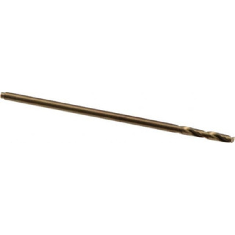 Precision Twist Drill #50 135 Cobalt Jobber Drill Oxide/Gold Finish, Right Hand Cut, Spiral Flute, Straight Shank, 2 OAL, Split Point 058850 – 78569860