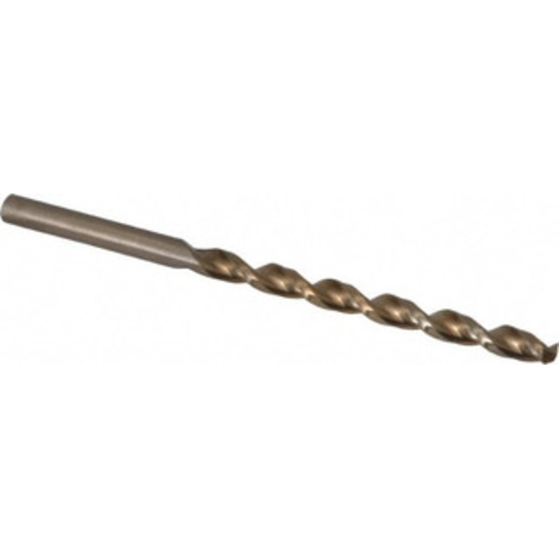 Cleveland Twist Drill #19 135 Cobalt Jobber Drill Oxide/Gold Finish, Right Hand Cut, Parabolic Flute, Straight Shank, 3-1/4 OAL, Split Point C16521 – 02146249