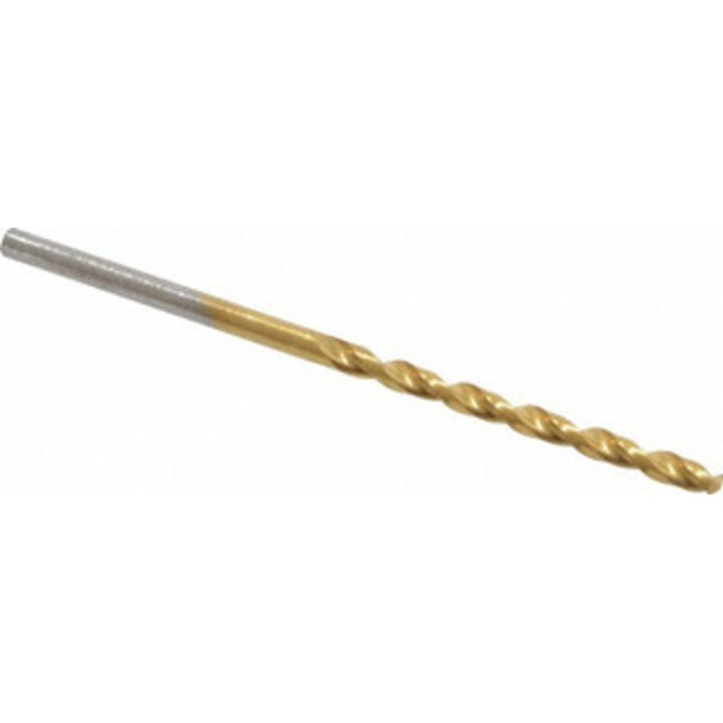 Cleveland Twist Drill #40 135 Cobalt Jobber Drill TiN Finish, Right Hand Cut, Parabolic Flute, Straight Shank, 2-3/8 OAL, Split Point C16652 – 02146975