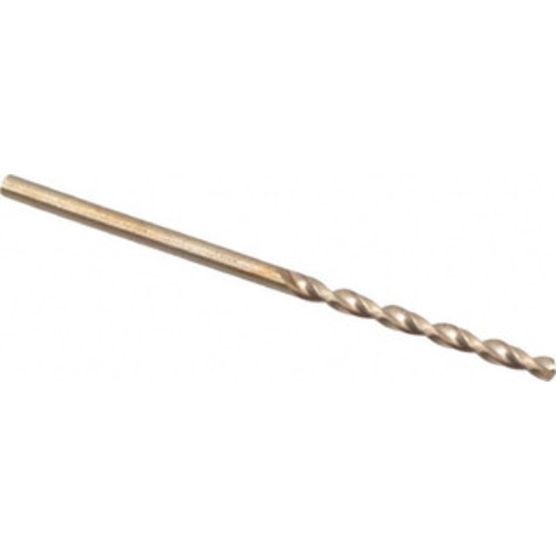 Cleveland Twist Drill #47 135 Cobalt Jobber Drill Oxide/Gold Finish, Right Hand Cut, Parabolic Flute, Straight Shank, 2 OAL, Split Point C16549 – 02146520