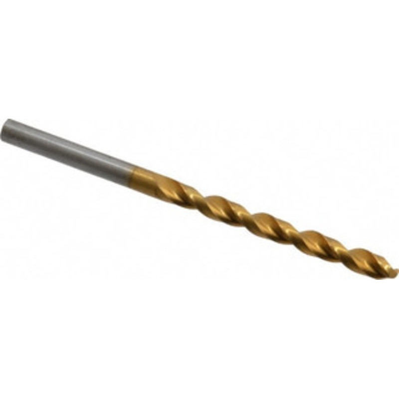 Guhring #4 130 High Speed Steel Jobber Drill TiN Finish, Right Hand Cut, Parabolic Flute, Straight Shank, 3-21/32 OAL, Standard Point 9006520053100 – 85751048