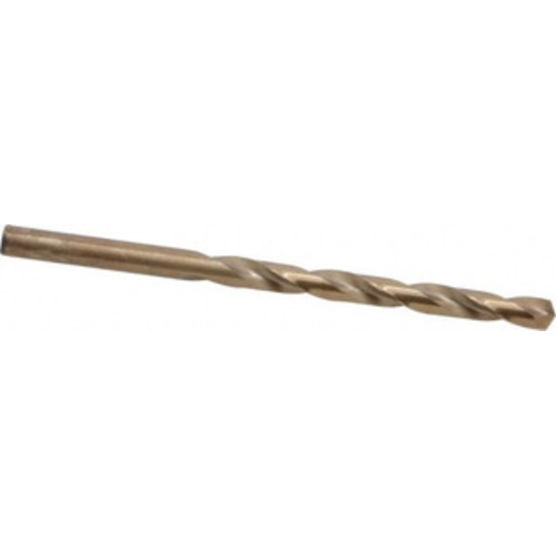Hertel #1 135 Cobalt Jobber Drill Oxide/Gold Finish, Right Hand Cut, Spiral Flute, Straight Shank, 3-7/8 OAL, Split Point 04138483 – 04138483