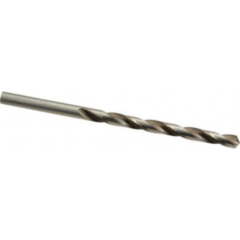 Hertel #10 118 High Speed Steel Jobber Drill Bright Finish, Right Hand Cut, Spiral Flute, Straight Shank, 3-5/8 OAL, Standard Point 85703874 – 85703874
