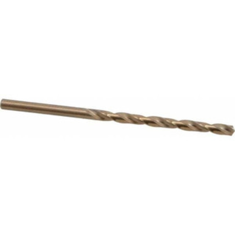 Hertel #24 135 Cobalt Jobber Drill Oxide/Gold Finish, Right Hand Cut, Spiral Flute, Straight Shank, 3-1/8 OAL, Split Point 04138715 – 04138715