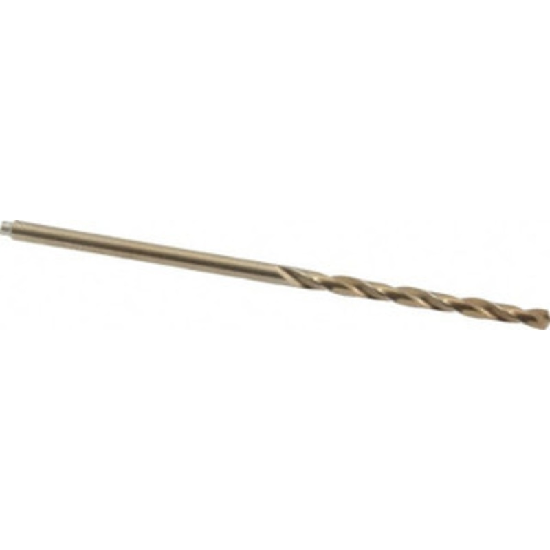 Hertel #45 135 Cobalt Jobber Drill Oxide/Gold Finish, Right Hand Cut, Spiral Flute, Straight Shank, 2-1/8 OAL, Split Point 04138921 – 04138921