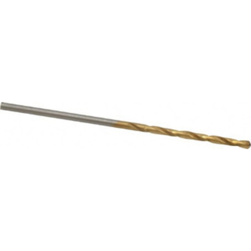 Hertel #51 118 High Speed Steel Jobber Drill TiN Finish, Right Hand Cut, Spiral Flute, Straight Shank, 2 OAL, Standard Point 85707750 – 85707750