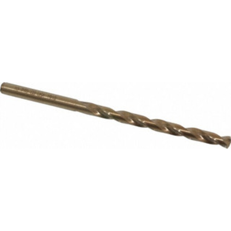 Precision Twist Drill #10 135 Cobalt Jobber Drill Oxide/Gold Finish, Right Hand Cut, Spiral Flute, Straight Shank, 3-5/8 OAL, Split Point 018310 – 78519485
