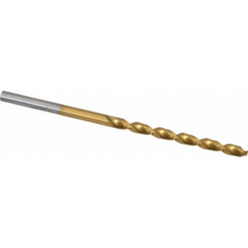 Cleveland Twist Drill #31 135 Cobalt Jobber Drill TiN Finish, Right Hand Cut, Parabolic Flute, Straight Shank, 2-3/4 OAL, Split Point C16643 – 02146884