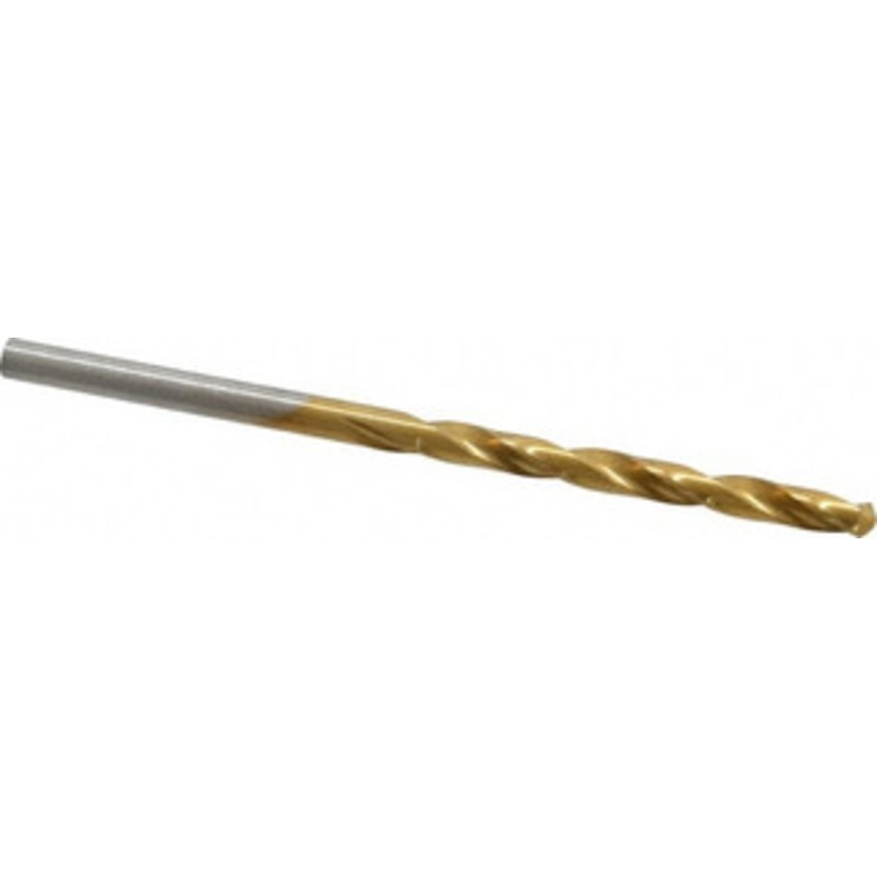 Hertel #29 118 High Speed Steel Jobber Drill TiN Finish, Right Hand Cut, Spiral Flute, Straight Shank, 2-7/8 OAL, Standard Point 85707511 – 85707511