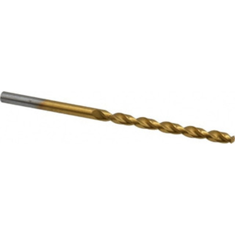Cleveland Twist Drill #25 135 Cobalt Jobber Drill TiN Finish, Right Hand Cut, Parabolic Flute, Straight Shank, 3 OAL, Split Point C16637 – 02146827