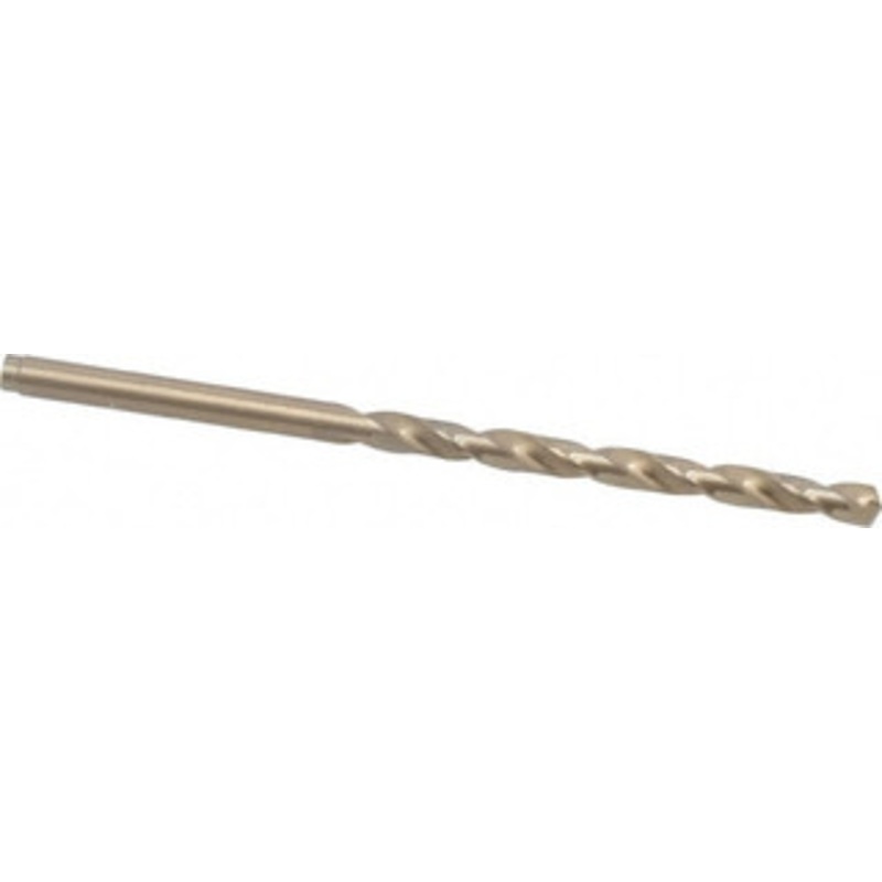 Cleveland Twist Drill #27 135 Cobalt Jobber Drill Oxide/Gold Finish, Right Hand Cut, Spiral Flute, Straight Shank, 3 OAL, Split Point C70160 – 74331257